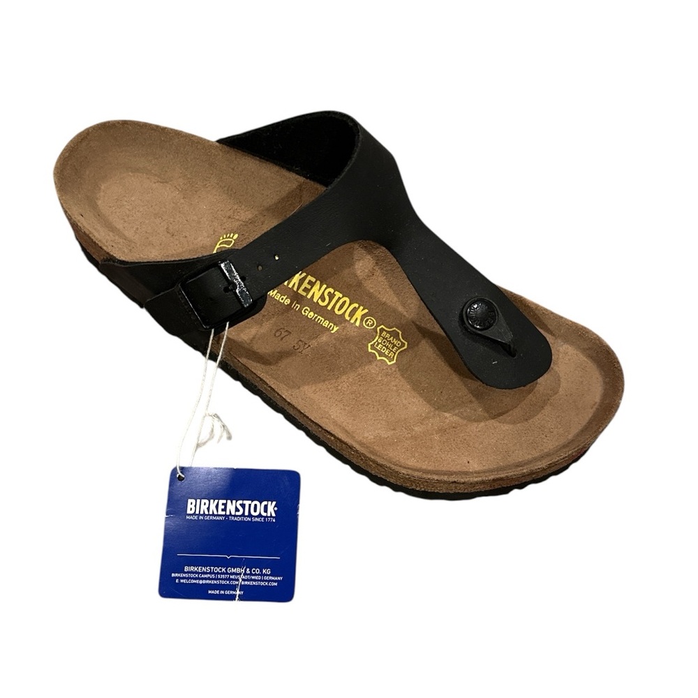 Birkenstock Gizeh Black Toe Post Thong Sandal Right Shoe Only 9